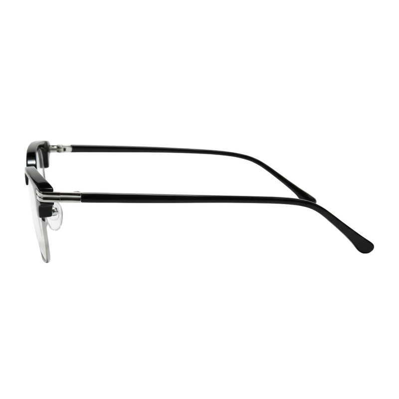 Browline Black Silver Eyeglasses
