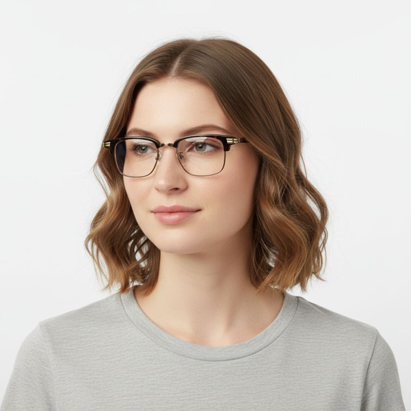 Browline Tortoise Eyeglasses