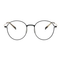 Round Black Rose Gold Eyeglasses