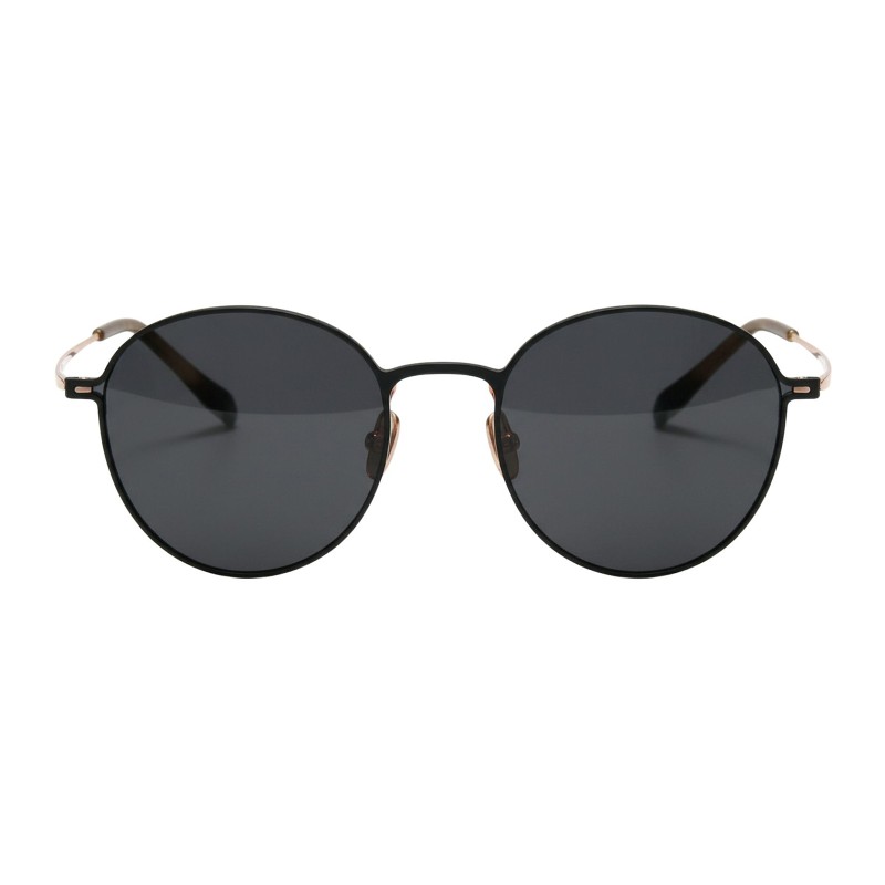 Round Black Rose Gold Eyeglasses