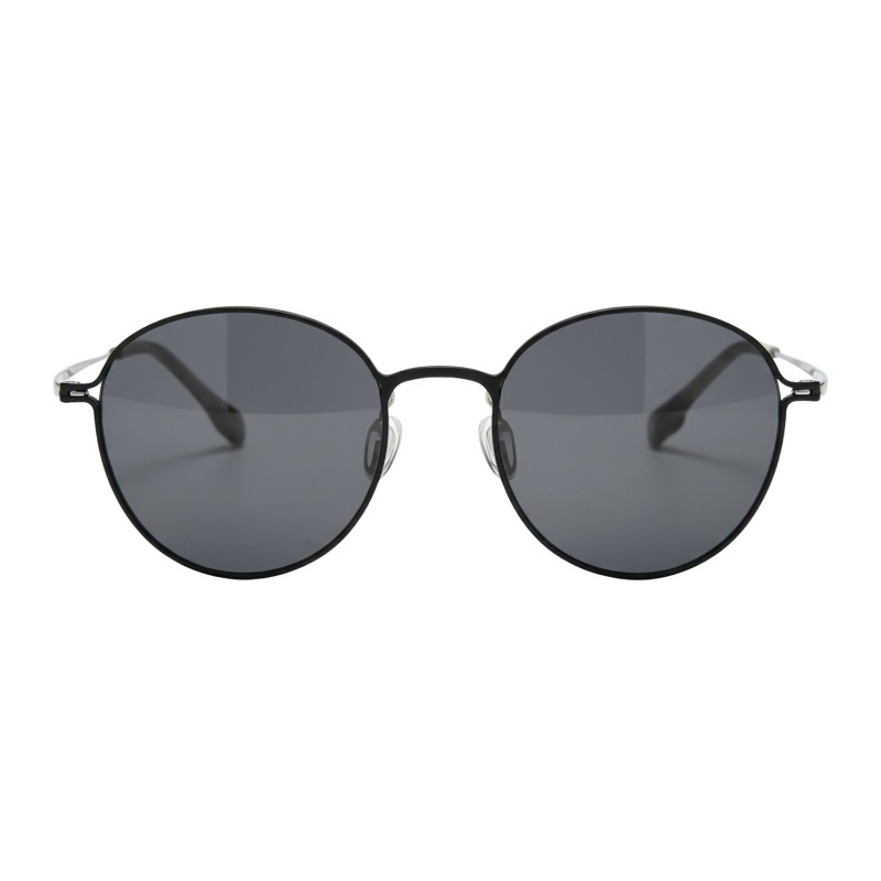 Round Black Silver Eyeglasses