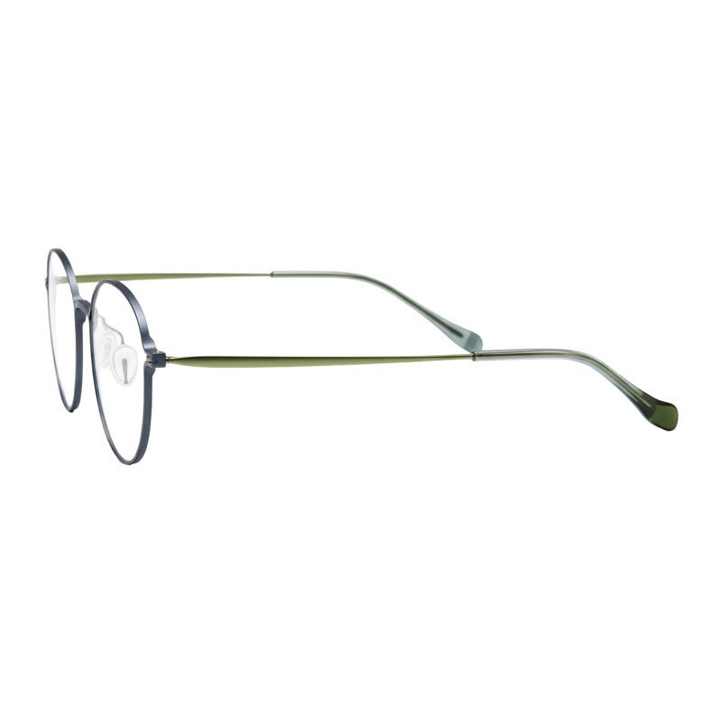Round Olive Green Eyeglasses