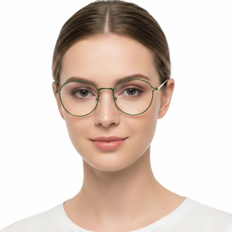 Round Green Eyeglasses