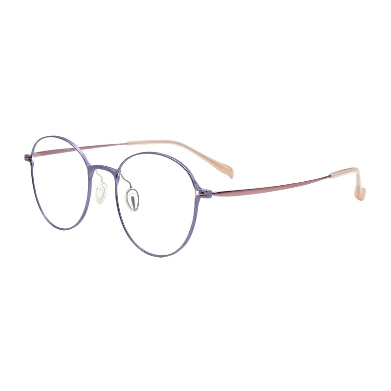 Round Purple Pink Eyeglasses