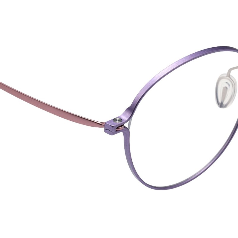 Round Purple Pink Eyeglasses