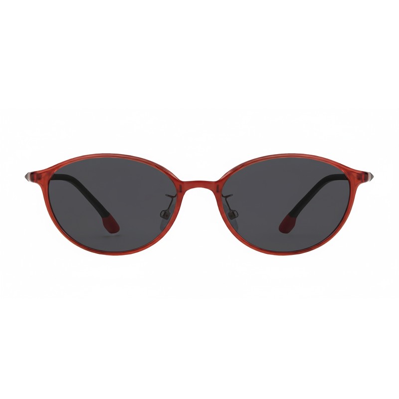 Oval Burgundy Eyeglasses