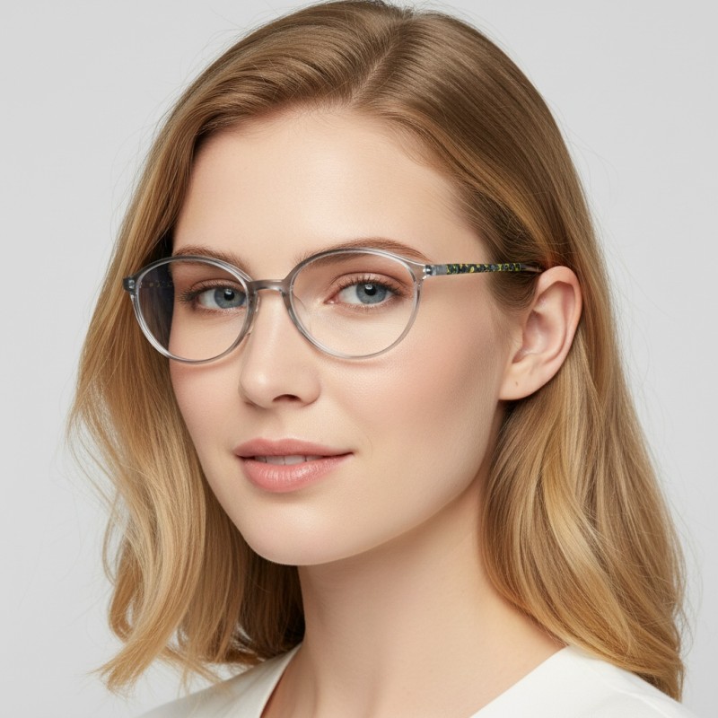 Oval Clear Eyeglasses