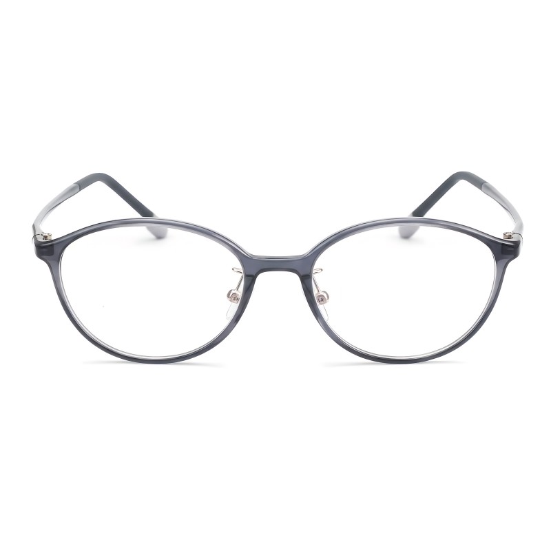 Oval Gray Eyeglasses