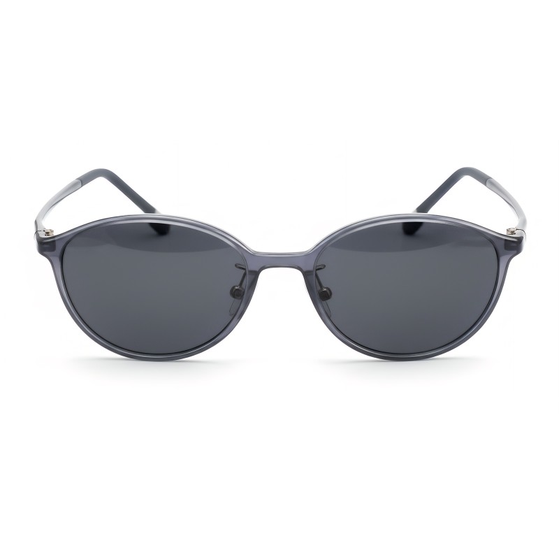 Oval Gray Eyeglasses