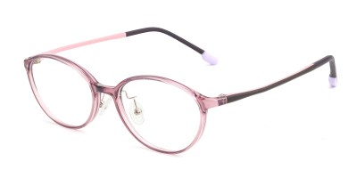 Oval Pink Eyeglasses