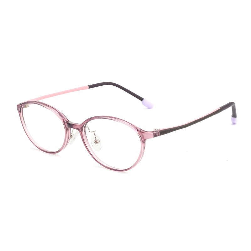 Oval Pink Eyeglasses