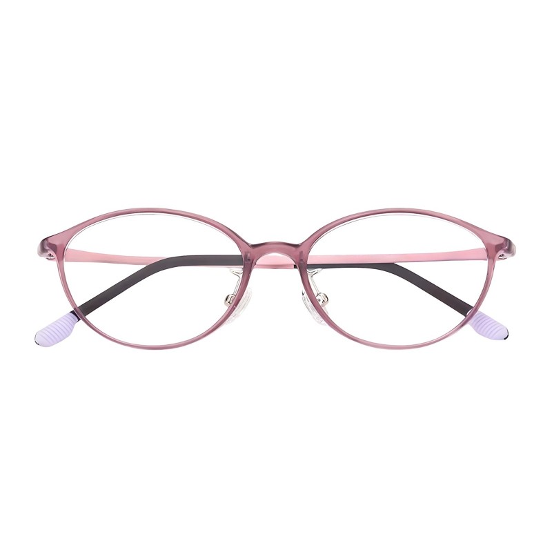 Oval Pink Eyeglasses