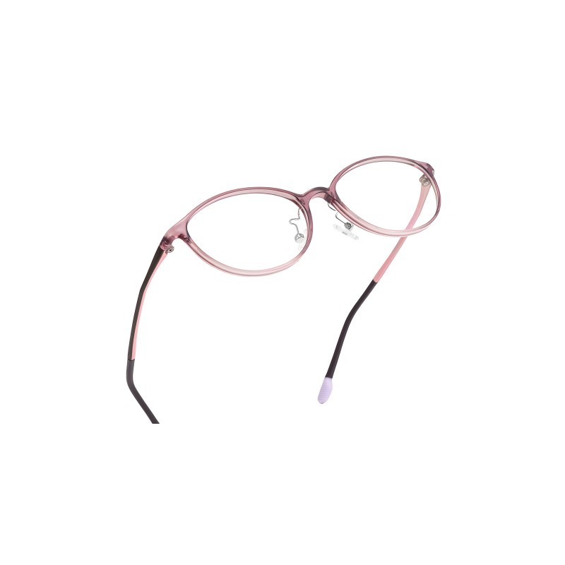 Oval Pink Eyeglasses
