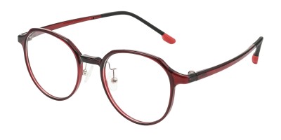 Polygon Burgundy Eyeglasses