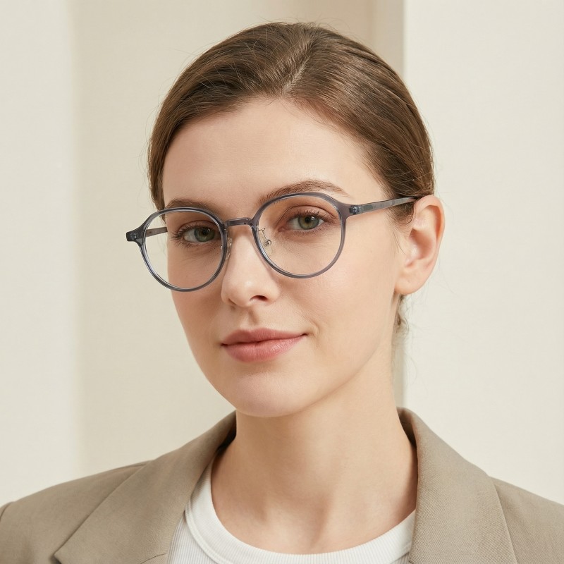 Polygon Gray Eyeglasses