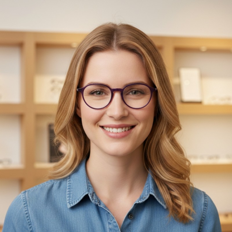 Polygon Purple Eyeglasses