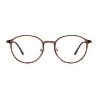 Round Brown Eyeglasses