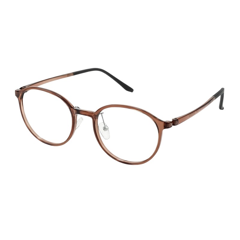 Round Brown Eyeglasses