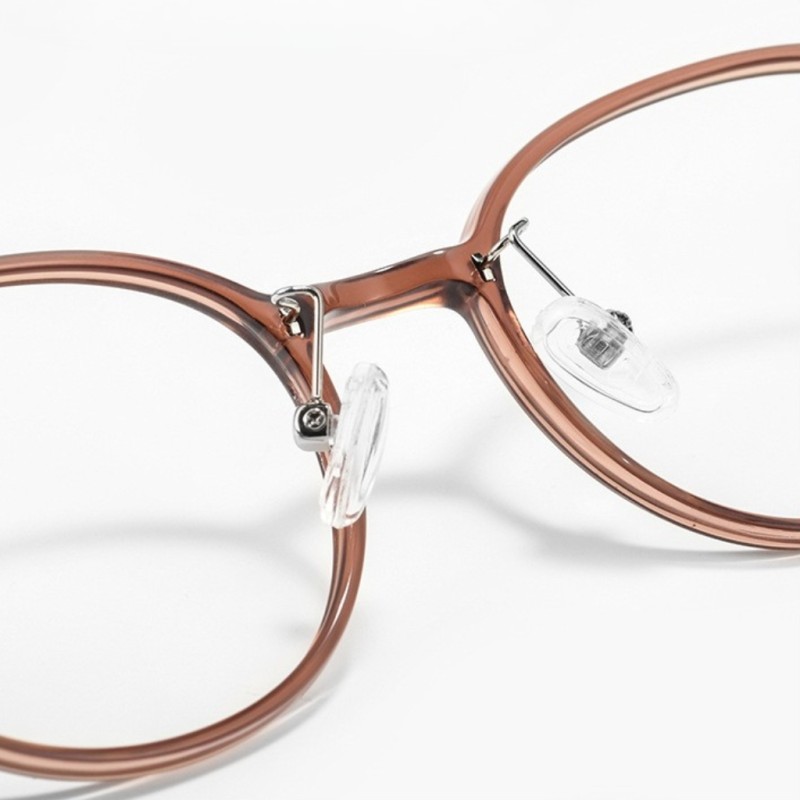 Round Brown Eyeglasses