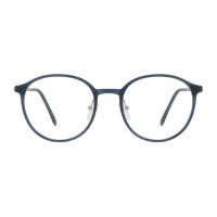 Round Blue Eyeglasses