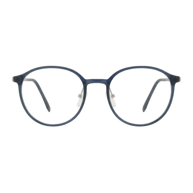Round Blue Eyeglasses