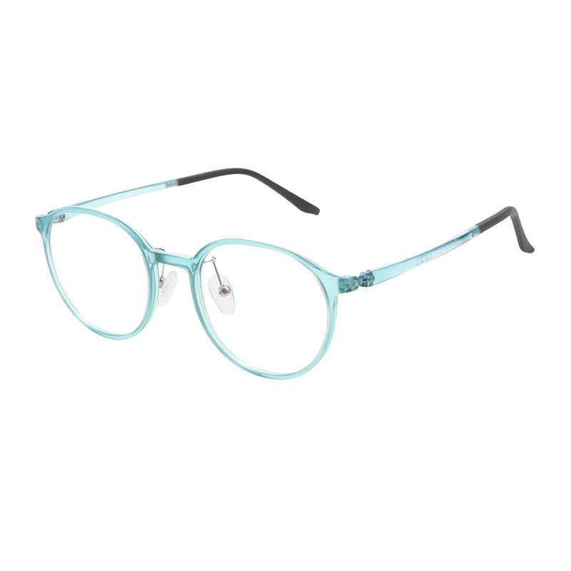 Round Cyan Eyeglasses