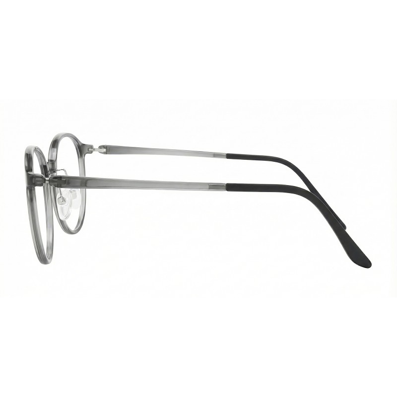 Round Gray Eyeglasses