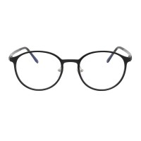 Hannah - Round Matte Black Eyeglasses