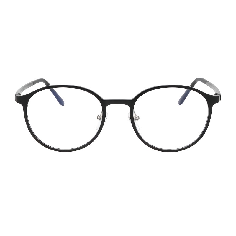 Round Matte Black Eyeglasses