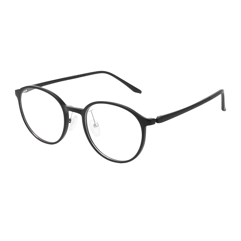 Round Matte Black Eyeglasses