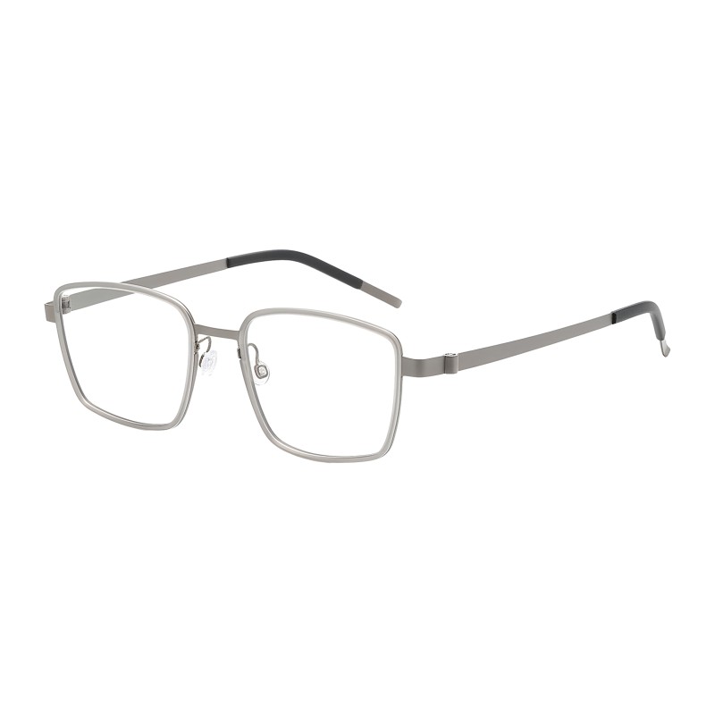 Square Gunmetal Eyeglasses