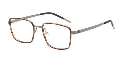 Square Tortoise Gray Eyeglasses