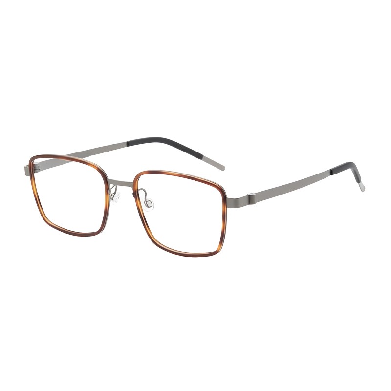Square Tortoise Gray Eyeglasses