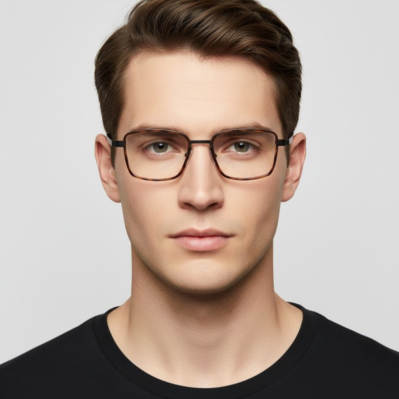 Square Tortoise Eyeglasses