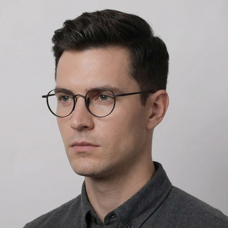 Round Black Eyeglasses