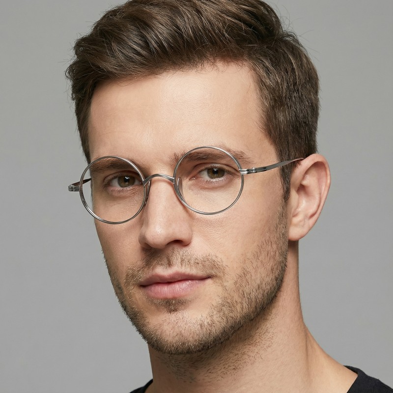 Round Silver Eyeglasses