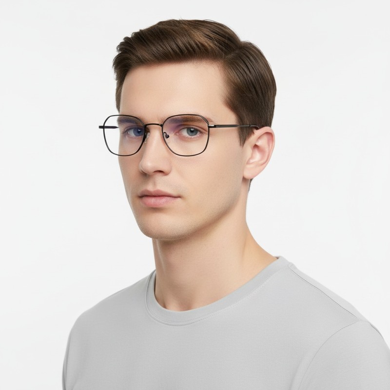 Square Black Eyeglasses