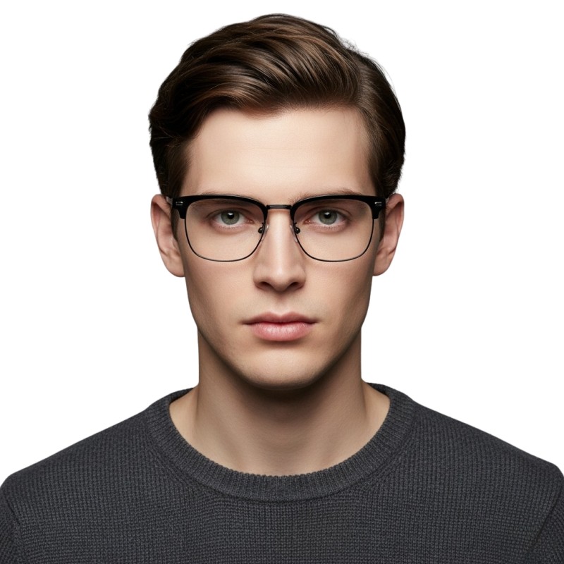 Browline Black Eyeglasses