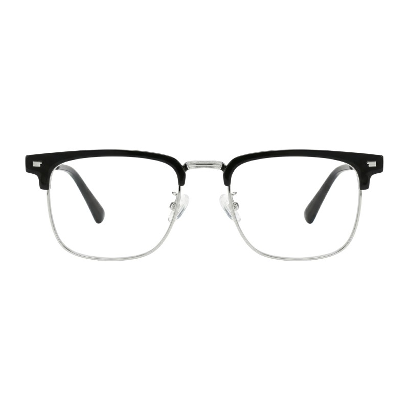 Browline Black/Silver Eyeglasses