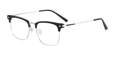 Browline Black/Silver Eyeglasses