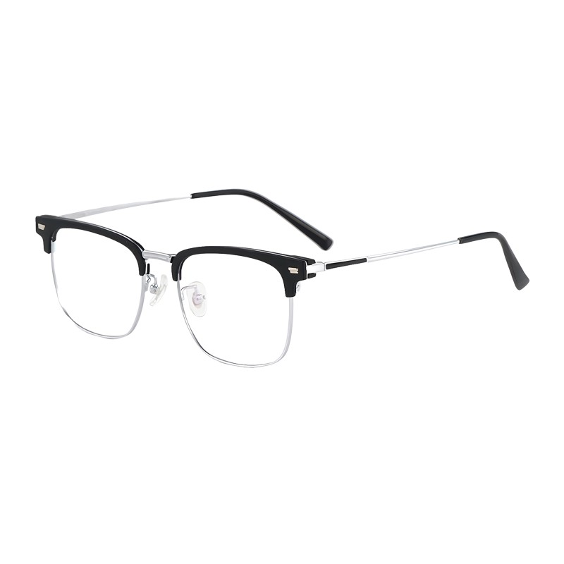 Browline Black/Silver Eyeglasses