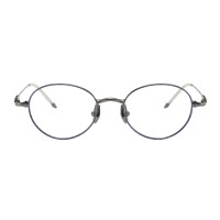 Oval Gunmetal/Blue Eyeglasses