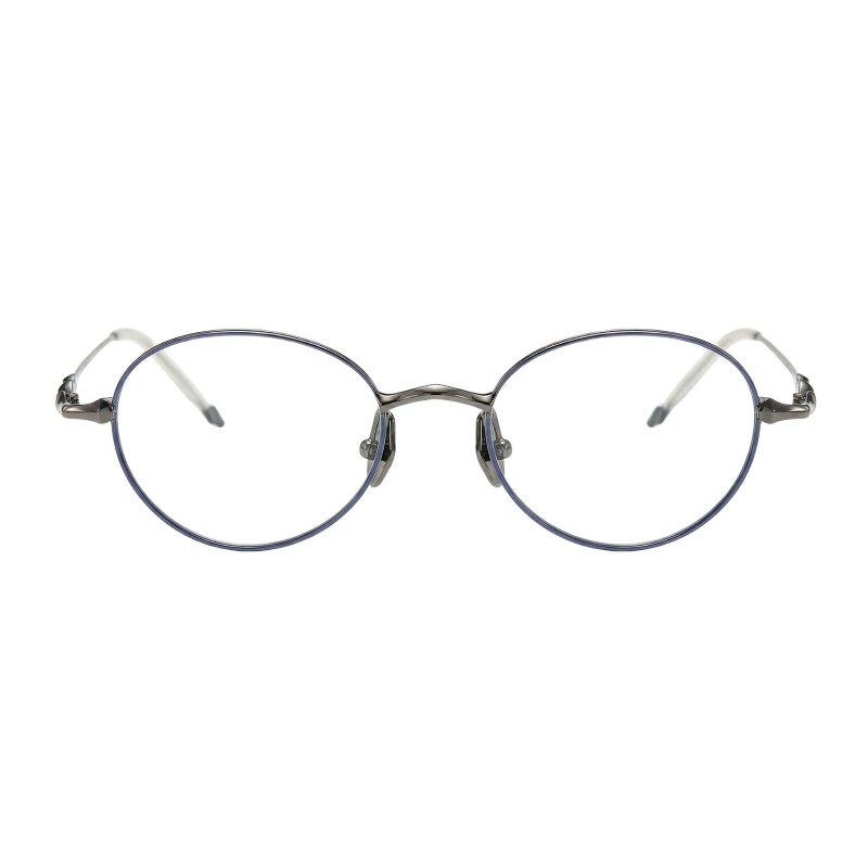 Oval Gunmetal/Blue Eyeglasses