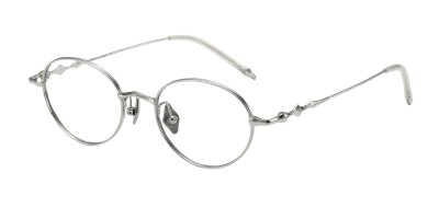 Oval Silver Eyeglasses