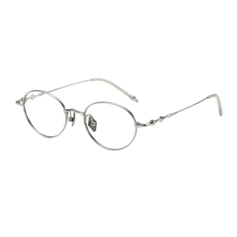 Oval Silver Eyeglasses