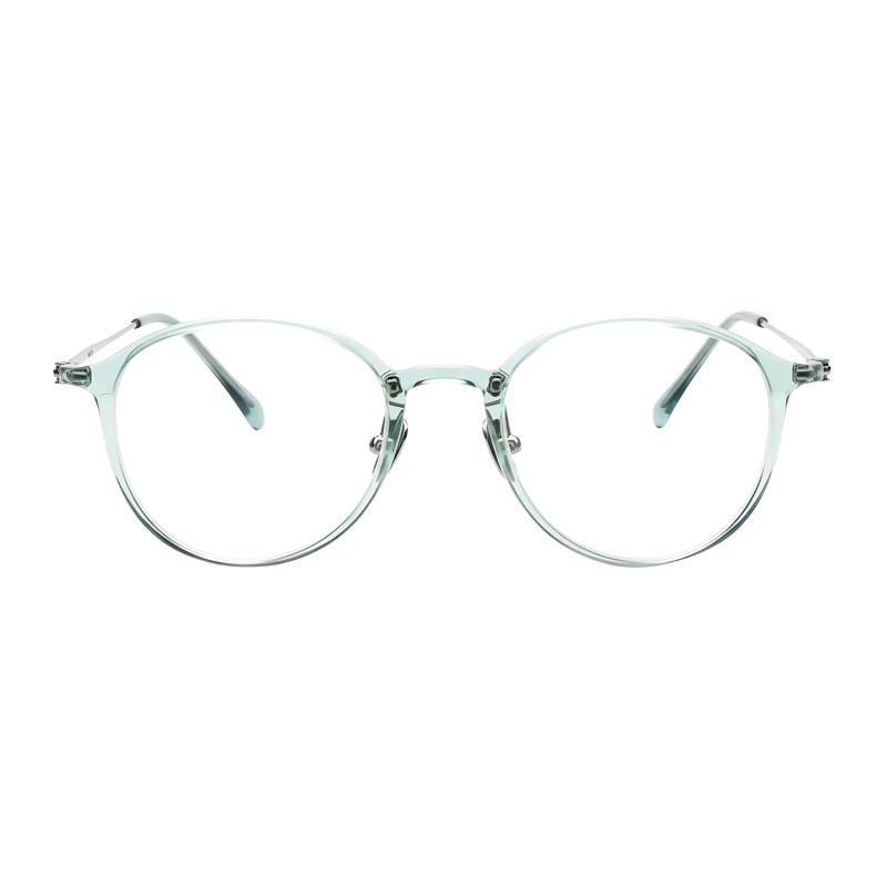 Round Cyan Eyeglasses