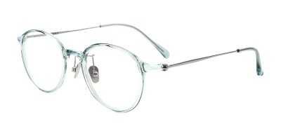 Round Cyan Eyeglasses