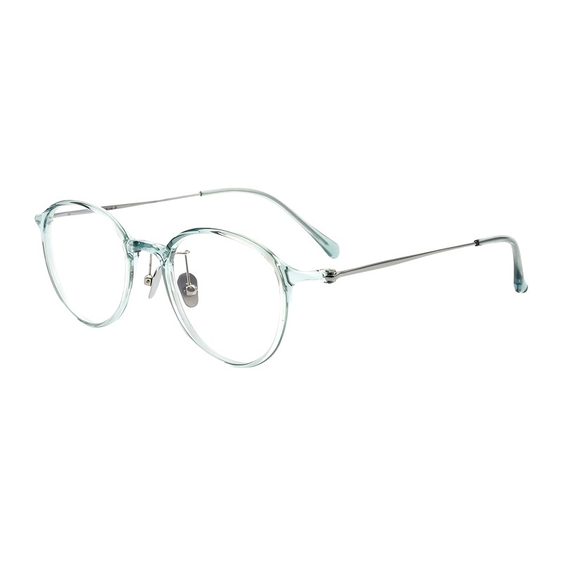 Round Cyan Eyeglasses