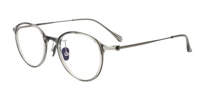 Round Gray Eyeglasses