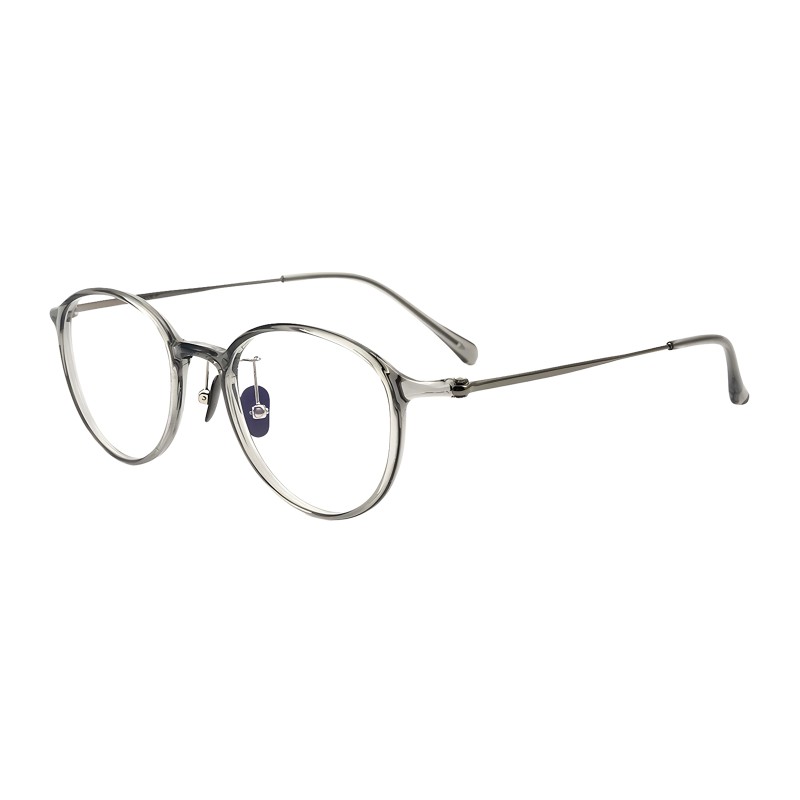 Round Gray Eyeglasses